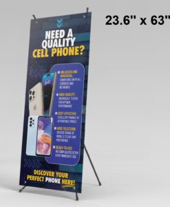 23.6"x63" Cellphone Sales Booster Printed X-Banner